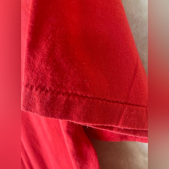 Vintage 80s Screen Stars Tee Vibrant Red Fuddruckers Restaurant Uniform Tee - Picture 4 of 5